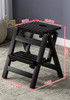 Shipping Solid Wood Household Multifunctional Two-step Folding Ladder Step Stool Indoor Climbing Ladder Dual-use Small