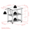 2023 NEW Winsome Wood Mario Utility Kitchen Cart, Natural Finish Kitchen Islands & Trolleys