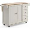 Trolley Mobile Kitchen Island Cart with Wood Drop Leaf Breakfast Bar, Off White,Soft White, 54 Inch Width Trolley Mobile Kitchen Island Cart with Wood Drop Leaf Breakfast Bar, Off White,Soft White, 54 Inch Width