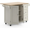 Trolley Mobile Kitchen Island Cart with Wood Drop Leaf Breakfast Bar, Off White,Soft White, 54 Inch Width Trolley Mobile Kitchen Island Cart with Wood Drop Leaf Breakfast Bar, Off White,Soft White, 54 Inch Width