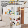 3/4 Tier Durable Rolling Trolley Multi-storey Cart Storage Shelf Movable Gap Storage Rack Kitchen Bathroom Slim Slide Organizer