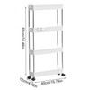 Rolling Utility Cart Bathroom Cart On Wheels Slim Utility Bathroom Mobile Shelving Cart Multi-Layer Storage Trolley For Kitchen