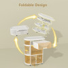 Simple Trolley Rack Living Room Floor Foldable Dust Resistant Multi-Layer Snack Toys Sundries Organizer Storage Rack