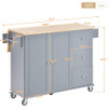 Kitchen Island, Rolling Mobile, Kitchen Trolley with Lockers, Trolley Service Cart Console Side Table