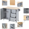 Kitchen Island, Rolling Mobile, Kitchen Trolley with Lockers, Trolley Service Cart Console Side Table Kitchen Island, Rolling Mobile, Kitchen Trolley with Lockers, Trolley Service Cart Console Side Table