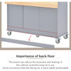 Kitchen Island, Rolling Mobile, Kitchen Trolley with Lockers, Trolley Service Cart Console Side Table