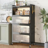 Kitchen Cabinet with Storage Pantry Storage Cabinets, Microwave Rack Storage Rack, 5 Tier Kitchen Cabinet