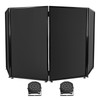 DJ Event Facade Metal Frame, 4-Panel Booth, Bag, Scrim, 2 Par Lights Portable DJ Event Facade Black/White Scrim Frame Booth