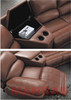 MANBAS Living Room Sofas Manual / Electric Recliner Italinan Genuine Leather Couch Retractable Theater Reclining Armchair 4 Seat