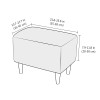 1PC Polar Fleece Ottoman Covers Stretch Rectangle Footrest Cover Non-Slip Anti-Dust Footstool Slipcover Protector Living Room