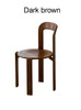 Nordic Rey Beech Solid Wood Plywood Dining Stackable Vintage Curved Backrest Swiss Chair