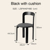 Nordic Rey Beech Solid Wood Plywood Dining Stackable Vintage Curved Backrest Swiss Chair