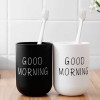 330ml Travel Portable Washing Mouth Cups Home Bathroom Couple set Good Morning Toothbrush Holder Cup Toiletry Cup Storage Cups