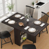 Folding Dining folfing Dinning Table, 47" D x 23.6" W x 29.5" H, Pear Wood Color and White