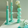 European Jade Color Candle Holders Simple Wedding Decoration Living Room Decor Home Vase Table Candlestick Holder Candle Stand