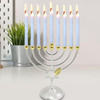 Metal Hanukkah Candleholder Candelabras Table Centerpiece 9 Branch Menorah Candlestick for Fireplace Livingroom Dining Room Home