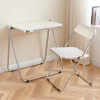 Acrylic Modern Minimalist Transparent Folding Table Simple Ins Style Study Table Home Computer Table Dining Table Chair