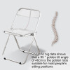 Acrylic Modern Minimalist Transparent Folding Table Simple Ins Style Study Table Home Computer Table Dining Table Chair