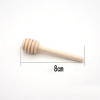 20pcs Durable Long Stick Honey Stir High Quality Bar Mixing Handle Jar Spoon Practical Wood Dipper Honey Kitchen Accessories