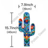 Putuo Decor 1Pc Mexican Style Cactus Shaped Wooden Signs, Decoration Wall Art Painting Decor for Home Living Room Bedroom