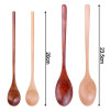 1-10PCS Wooden Spoon Long Hand Cooking Scoops Stirring Soup Spoons Coffee Dessert Honey Stir Teaspoons Kitchen Tableware Sets