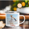 Customized Enamel Mug Print with LOGO Photo and Text, Office Water Cups, Personalize Name, Breakfast Milk Tea Coffee Cup, 350ml