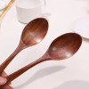 1/10pcs Wooden Tea Spoons Long Hand Wood Soup Scoops Ellipse Ladle Sets Kitchen Spice Honey Coffee Stir Spoons Home Tableware