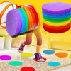 36PCS Classroom Magic Mark Its Sitting Carpet Spots to Educate Colorful Marker Round Carpet Stickers for Baby Room Decoration