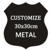 Custom Square Shield Metal Tin Sign Poster Bar Garage Home Tinplate Wall Plaques Decor Art Signs Wood Plate Painting DIY Design