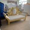 Hot Recommend New Love Seat Luxury Wedding Gold Throne Sofa Chair
