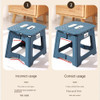 Lightweight Folding Step Stool Multi Purpose Handheld Thickened Footstool Non-Slip Plastic Small Benches Kitchen