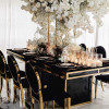 Hotel stainless steel MDF all gold and silver black wedding restaurant wedding table