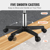 VEVOR Rolling Round Stool 40 cm Diameter with 5 Swivel Casters 360° Rotation Height Adjustable Round Stool for Bar Salon Office