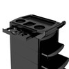 Salon Trolley with Handle and Rolling Wheels 5 Drawers and 2 Hair Dryer Holder Side Tray Salon Trolley with Handle and Rolling Wheels 5 Drawers and 2 Hair Dryer Holder Side Tray