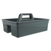 1Pc Plastic Cleaning Tool Basket Tote Bucket Cleaning Tool Organizer 3-Compartment Cleaning Tool Carrier Box With Handle