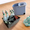 1Pc Plastic Cleaning Tool Basket Tote Bucket Cleaning Tool Organizer 3-Compartment Cleaning Tool Carrier Box With Handle