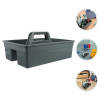 1Pc Plastic Cleaning Tool Basket Tote Bucket Cleaning Tool Organizer 3-Compartment Cleaning Tool Carrier Box With Handle