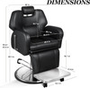 Baasha Barber Chair, Reclining Salon Chair for Hair Stylist, All-Purpose Hair Chair with Heavy-Duty Steel Frame, Shampoo Chair S