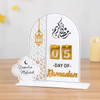 Acrylic Ramadan Countdown Calendar Gifts Day of Ramadan Calendar with Replacing Number 2024 Eid Mubarak Home Decoration Ornament
