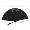 1Pcs Embroidery Chinese Dance Hand Fan Party Wedding Prom Bamboo Hand Folding Lace Fabric Retro Craft Gift Fan Home Decoration