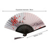 1Pcs Embroidery Chinese Dance Hand Fan Party Wedding Prom Bamboo Hand Folding Lace Fabric Retro Craft Gift Fan Home Decoration