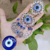 Wall Hanging Pendant Amulet Lucky Charm Blessing Protection Gift Turkish Blue Evil Eye Hamsa Hand Flower for Home Decoration Wall Hanging Pendant Amulet Lucky Charm Blessing Protection Gift Turkish Blue Evil Eye Hamsa Hand Flower for Home Decoration