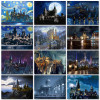 GATYZTORY Modern Pictures by Numbers Night Castle Original Gifts Acrylic Paint DIY Canvas Painting Adults Crafts Home Decoration