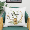 Animal with Name Pillow Case Personalized Pillows Cover Bedroom Kids Wild Party Decoration Pillowcase Birthday Children Gift