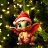 Cute Dragon Christmas Double Print Home Decor Tree Pendants Christmas Tree Pendant Home Decoration Window Hanging Ornament 2024