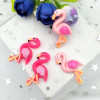 10PCS Kawaii Resin Cartoon Animal Flamingo Flatback Embellishment Crafts Figurines for Home Decoration Mini Figures