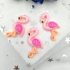 10PCS Kawaii Resin Cartoon Animal Flamingo Flatback Embellishment Crafts Figurines for Home Decoration Mini Figures