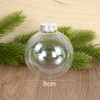 6Pcs Christmas Ball Transparent Plastic Fillable Bauble Xmas Tree Hanging Ornament Merry Christmas Home Decoration New Year Gift