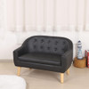Kids Sofa Couch/PVC 2-Seater Upholstered Sofa Chair for Toddler Ages up to 4 / Ideal Baby Gift for Girls & Boys (30" W)
