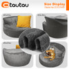 OTAUTAU Children Sofa Small Waterproof Bean Bag Chair with filling Kids Wash-free Beanbag Sofa Pouf Backrest Floor Seat DD14XN6C